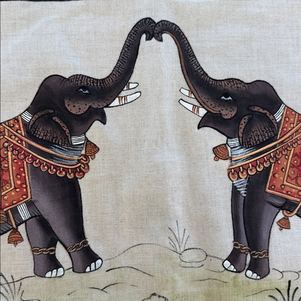 John Robshaw Decorative Elephant Pillow Cover 12 x 18” - Picture 7 of 9